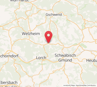 Map of Alfdorf, Baden-Wurttemberg