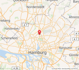 Map of Hamburg-Alsterdorf, Hamburg