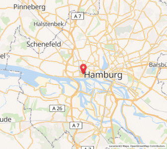 Map of Altona-Altstadt, Hamburg