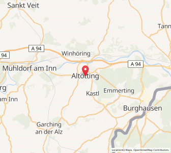 Map of Altötting, Bavaria