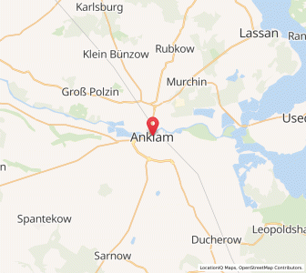 Map of Anklam, Mecklenburg-Vorpommern