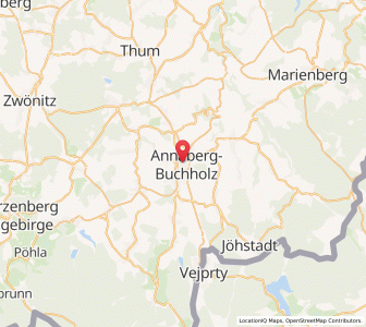 Map of Annaberg-Buchholz, Saxony