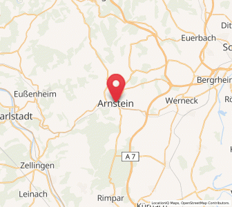 Map of Arnstein, Bavaria
