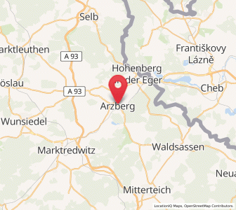 Map of Arzberg, Bavaria