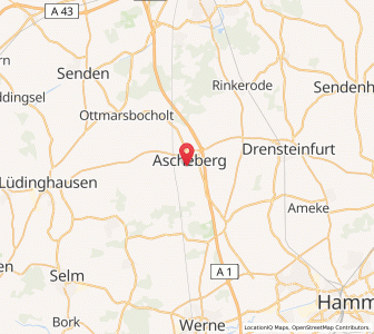 Map of Ascheberg, North Rhine-Westphalia