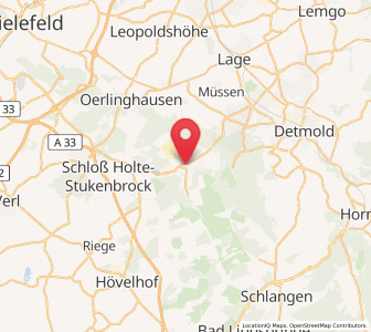 Map of Augustdorf, North Rhine-Westphalia