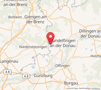 Map of Bächingen, Bavaria