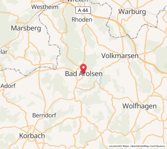 Map of Bad Arolsen, Hesse