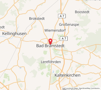 Map of Bad Bramstedt, Schleswig-Holstein