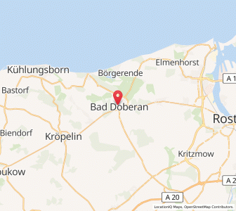Map of Bad Doberan, Mecklenburg-Vorpommern