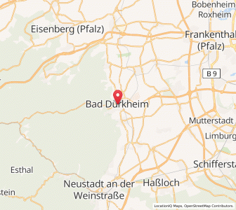 Map of Bad Dürkheim, Rheinland-Pfalz