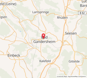 Map of Bad Gandersheim, Lower Saxony