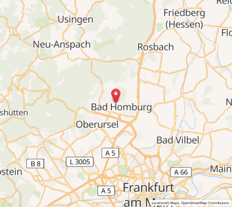 Map of Bad Homburg vor der Höhe, Hesse