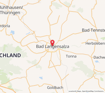 Map of Bad Langensalza, Thuringia