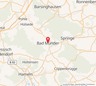 Map of Bad Münder, Lower Saxony