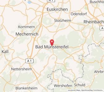 Map of Bad Münstereifel, North Rhine-Westphalia