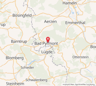 Map of Bad Pyrmont, Lower Saxony
