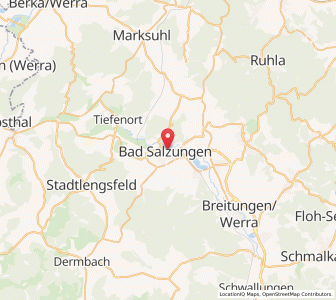 Map of Bad Salzungen, Thuringia