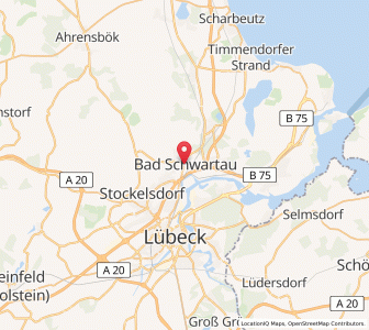 Map of Bad Schwartau, Schleswig-Holstein