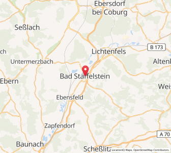 Map of Bad Staffelstein, Bavaria