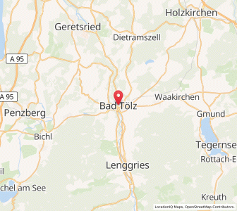Map of Bad Tölz, Bavaria