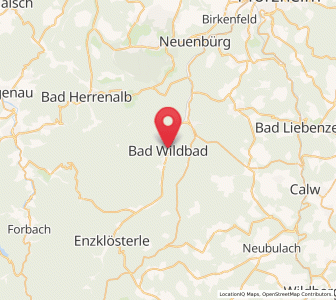 Map of Bad Wildbad im Schwarzwald, Baden-Wurttemberg