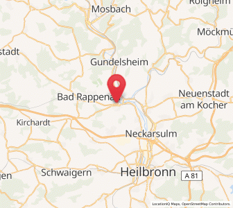 Map of Bad Wimpfen, Baden-Wurttemberg