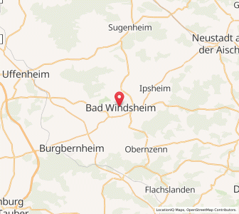 Map of Bad Windsheim, Bavaria