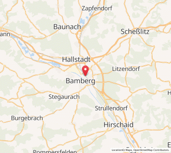 Map of Bamberg, Bavaria