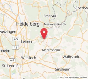 Map of Bammental, Baden-Wurttemberg