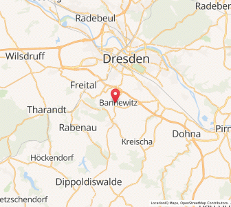 Map of Bannewitz, Saxony