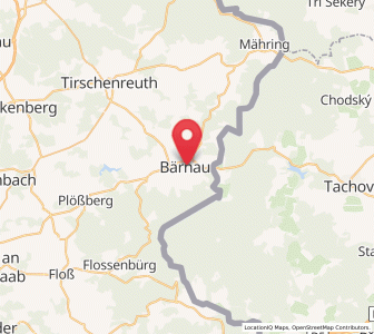 Map of Bärnau, Bavaria