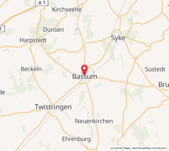 Map of Bassum, Lower Saxony