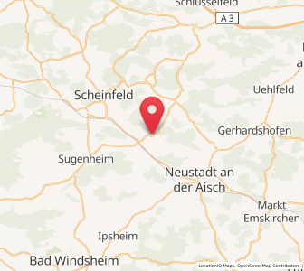 Map of Baudenbach, Bavaria
