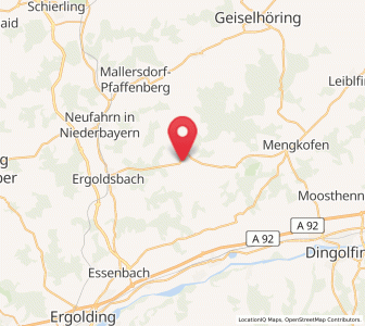 Map of Bayerbach, Bavaria