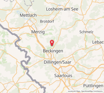 Map of Beckingen, Saarland