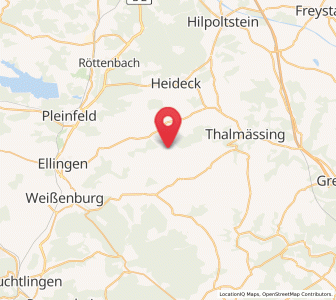 Map of Bergen, Bavaria