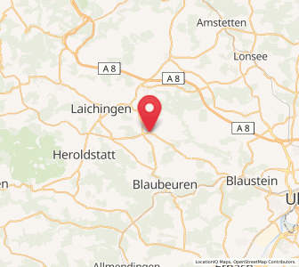 Map of Berghülen, Baden-Wurttemberg