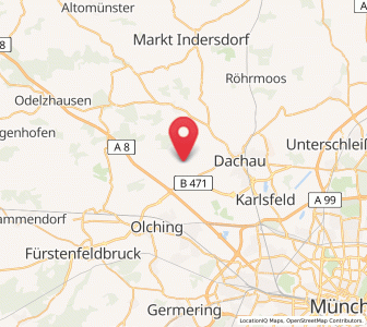 Map of Bergkirchen, Bavaria
