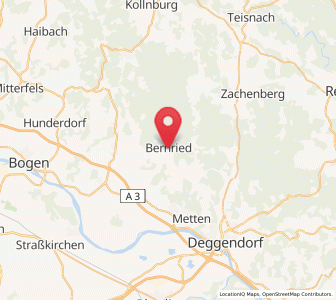 Map of Bernried / Bayer. Wald, Bavaria