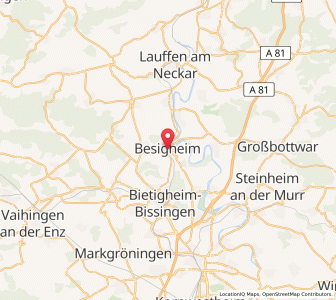 Map of Besigheim, Baden-Wurttemberg