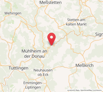 Map of Beuron, Baden-Wurttemberg