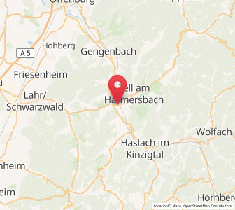 Map of Biberach, Baden, Baden-Wurttemberg