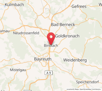 Map of Bindlach, Bavaria