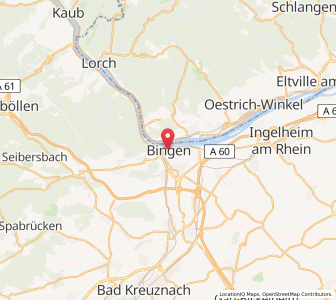 Map of Bingen am Rhein, Rheinland-Pfalz