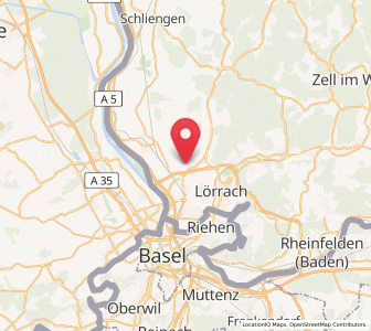 Map of Binzen, Baden-Wurttemberg