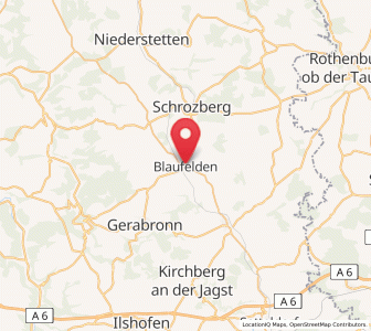 Map of Blaufelden, Baden-Wurttemberg