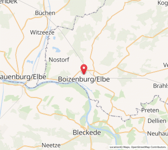 Map of Boizenburg/Elbe, Mecklenburg-Vorpommern
