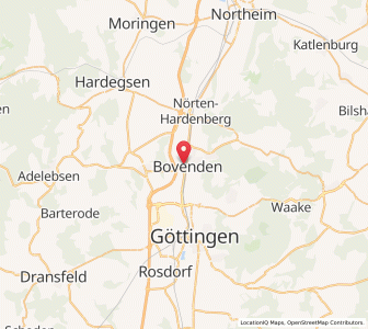 Map of Bovenden, Lower Saxony