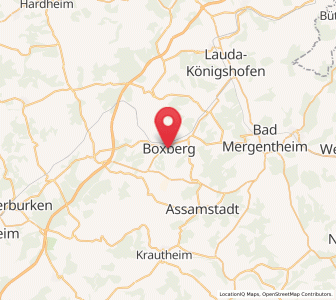 Map of Boxberg, Baden-Wurttemberg
